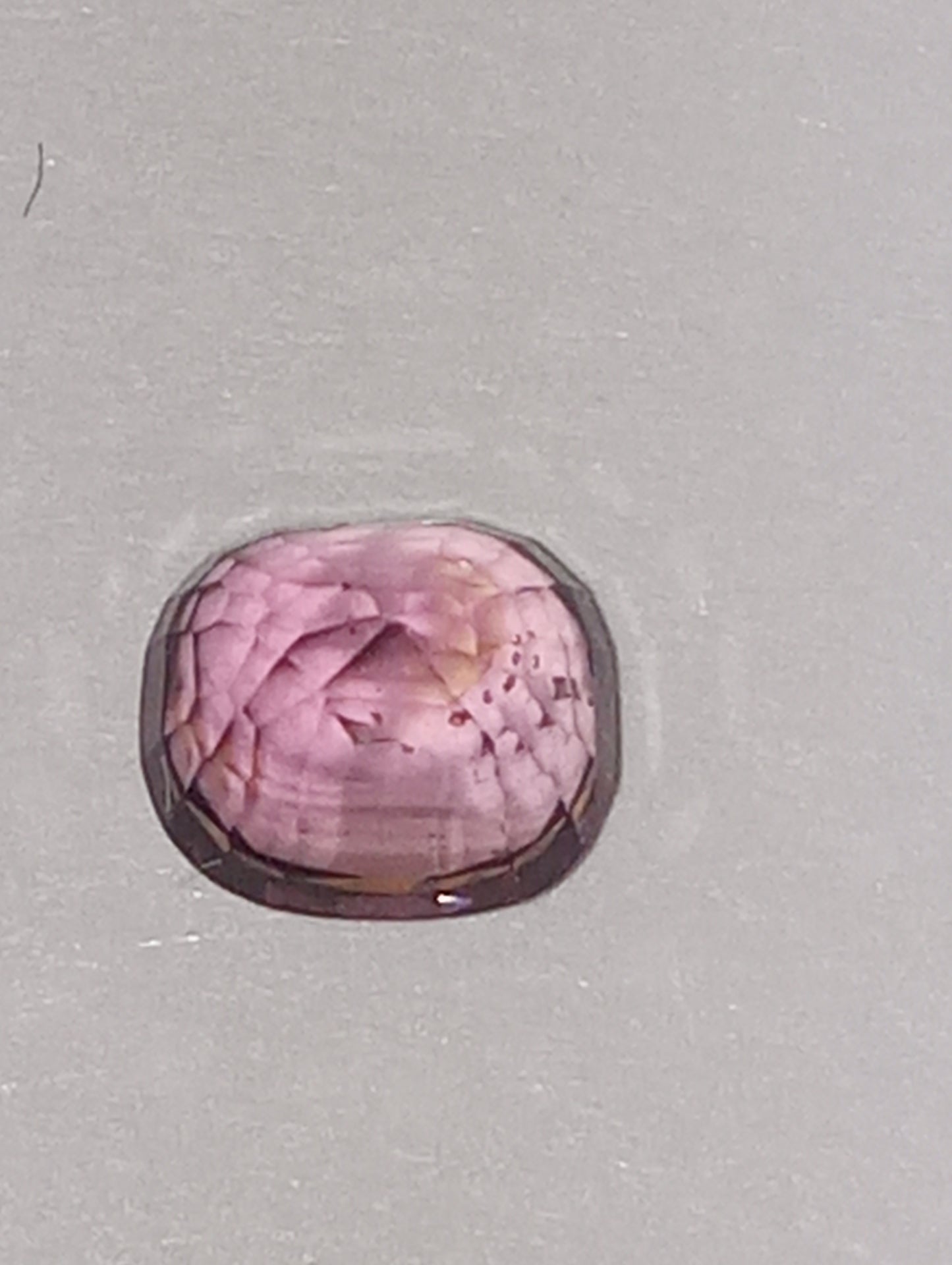 spinel gemstone Burmese, pink, 5.5mmx5mm oval cut, .86ct