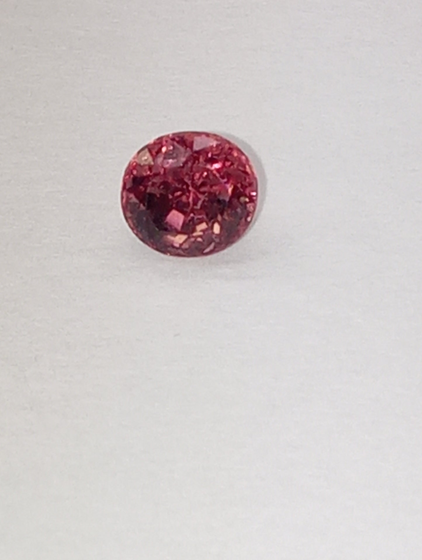 spinel gemstone Burmese, dark pink, 5.5mm round cut, .80ct  deep cut