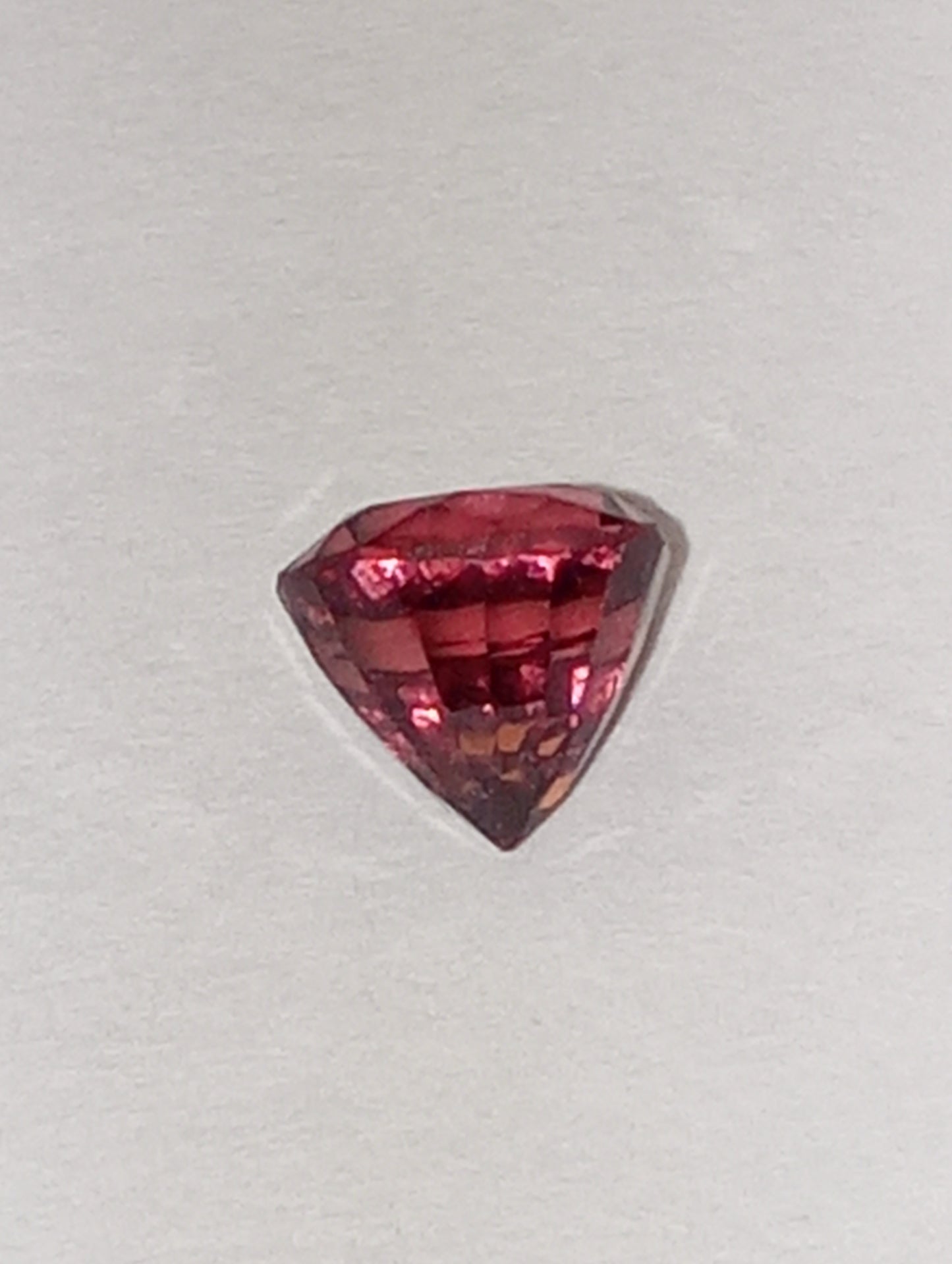 spinel gemstone Burmese, dark pink, 5.5mm round cut, .80ct  deep cut