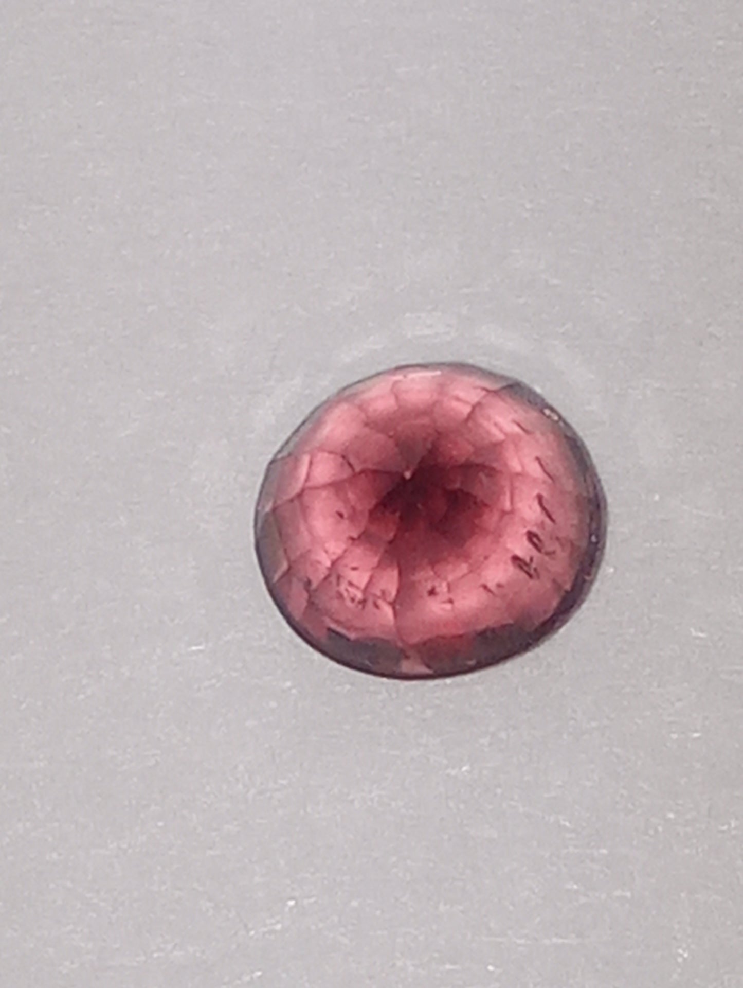 spinel gemstone Burmese, dark pink, 5.5mm round cut, .80ct  deep cut