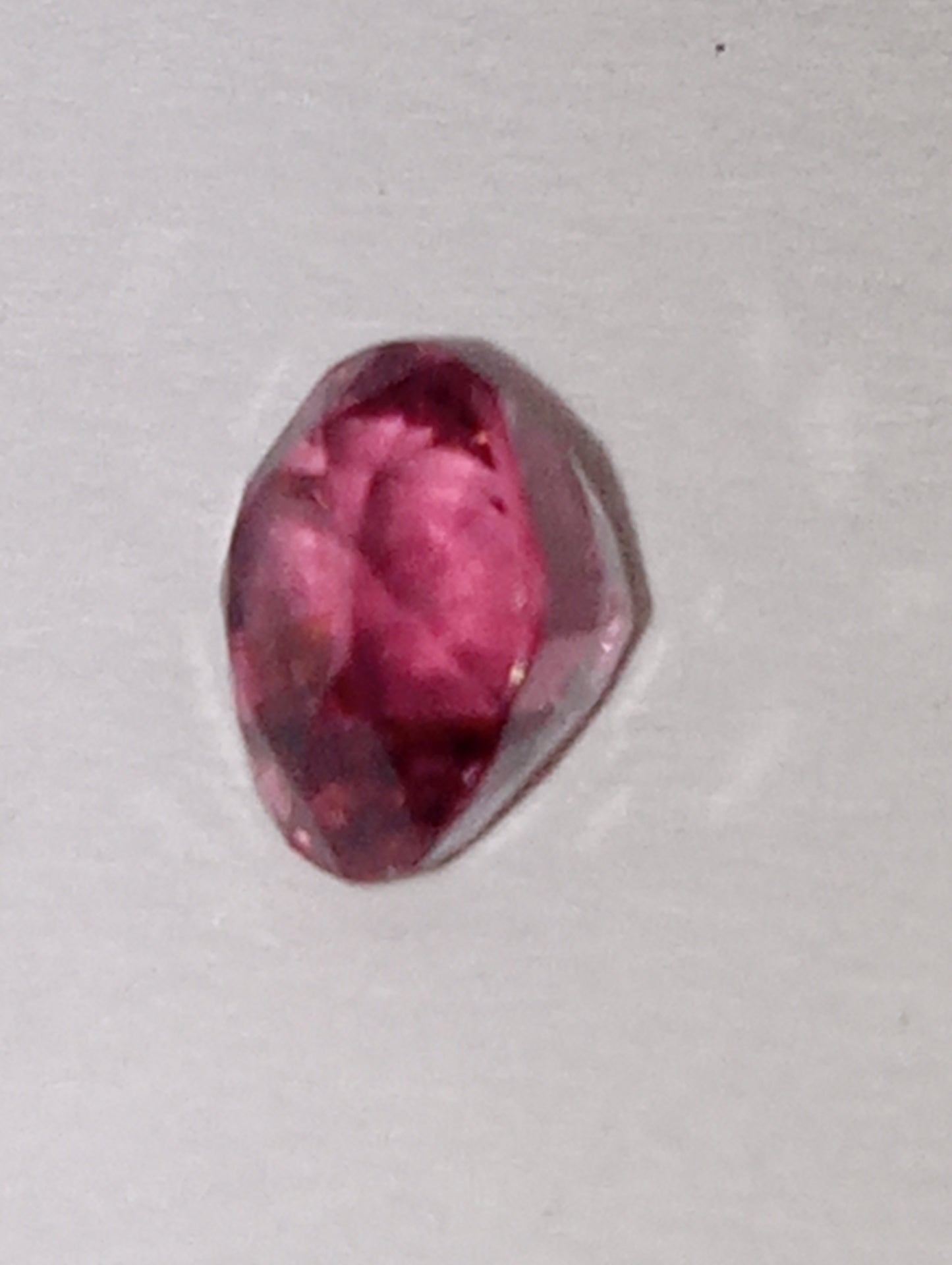 spinel gemstone Burmese, dark pink, 5.25mmx5mm oval cut, .72ct