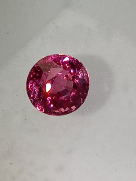 spinel gemstone Burmese, dark pink, 5.25mmx5mm oval cut, .76ct