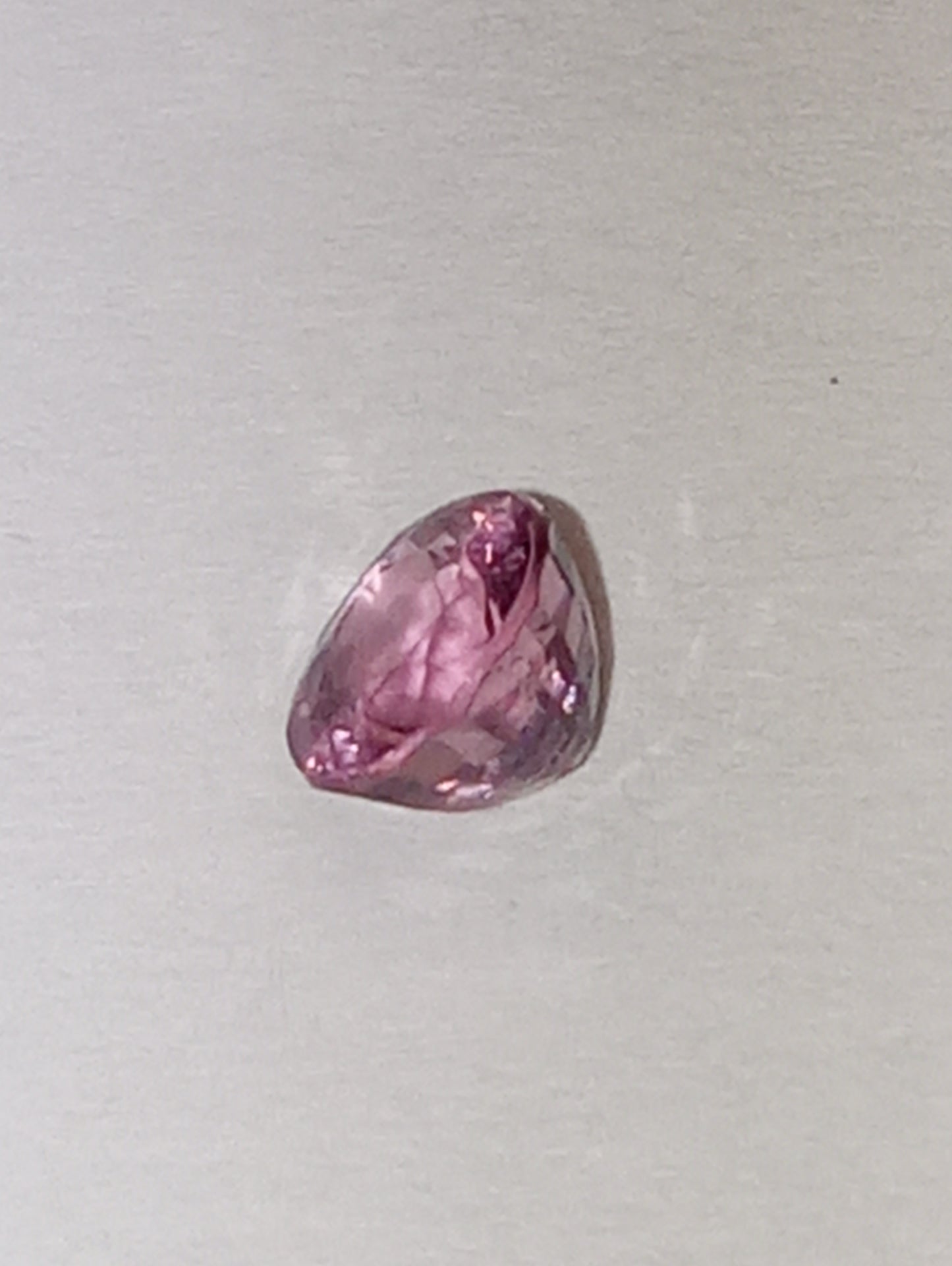spinel gemstone Burmese, pink, 5mm round cut, .59ct
