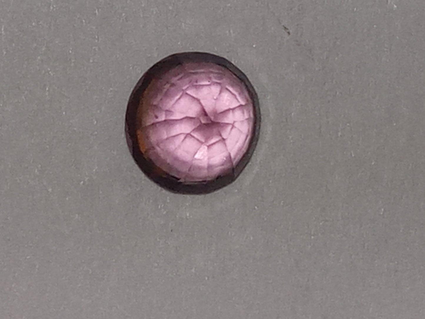 spinel gemstone Burmese, pink, 5mm round cut, .59ct