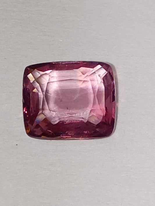 spinel gemstone Burmese, pink, cushion cut, shallow cut, .86ct