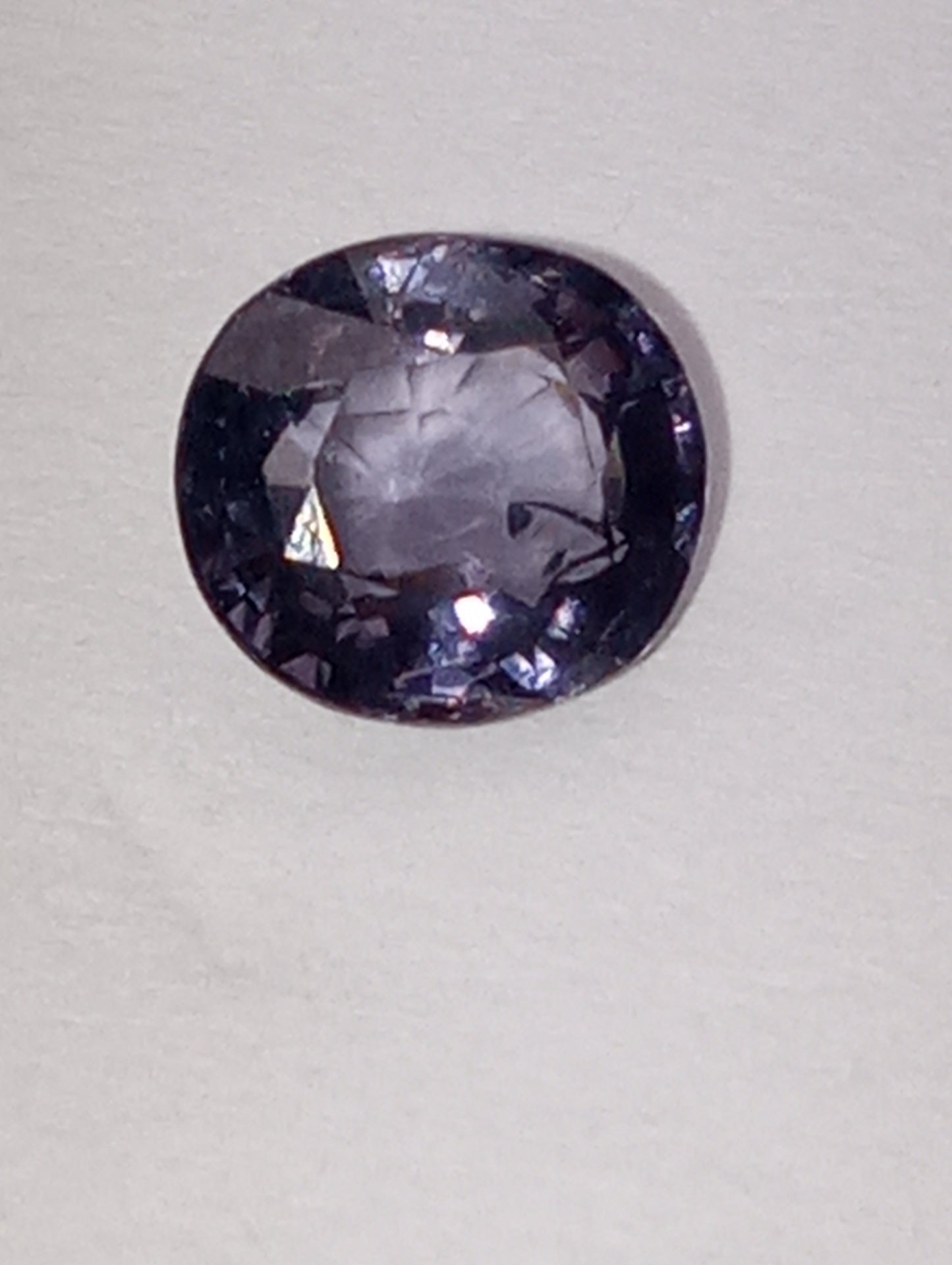spinel gemstone Burmese, blue, 5mmx4.5mm oval cut, .73ct