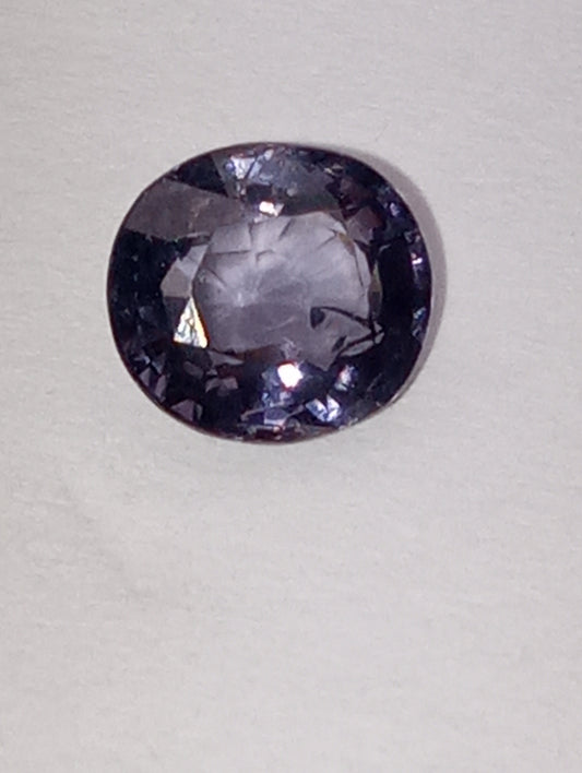 spinel gemstone Burmese, blue, 5mmx4.5mm oval cut, .73ct