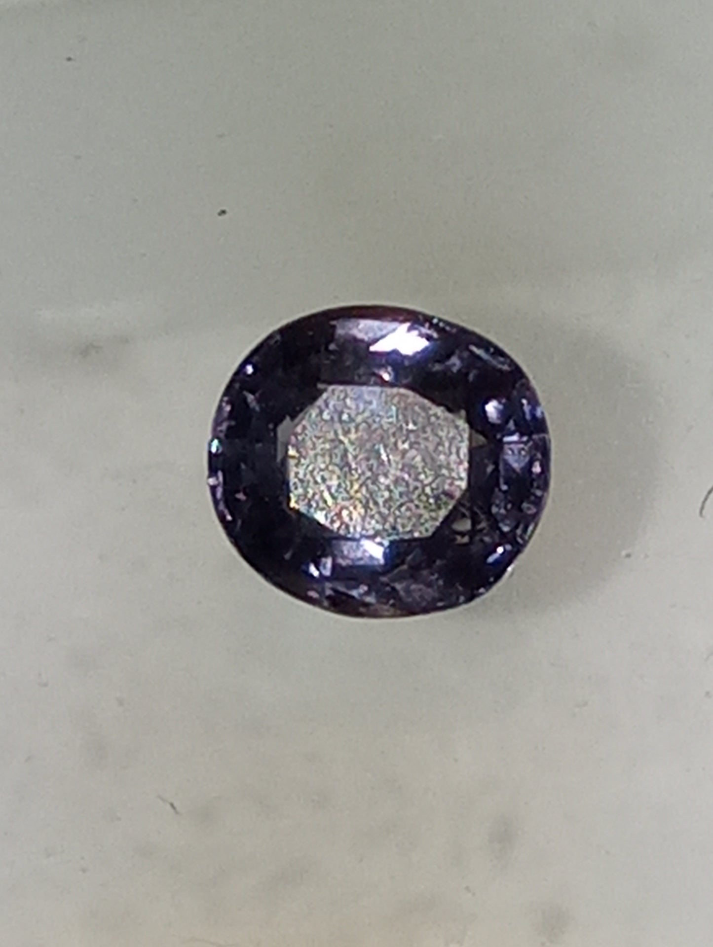 spinel gemstone Burmese, blue, 5mmx4.5mm oval cut, .73ct
