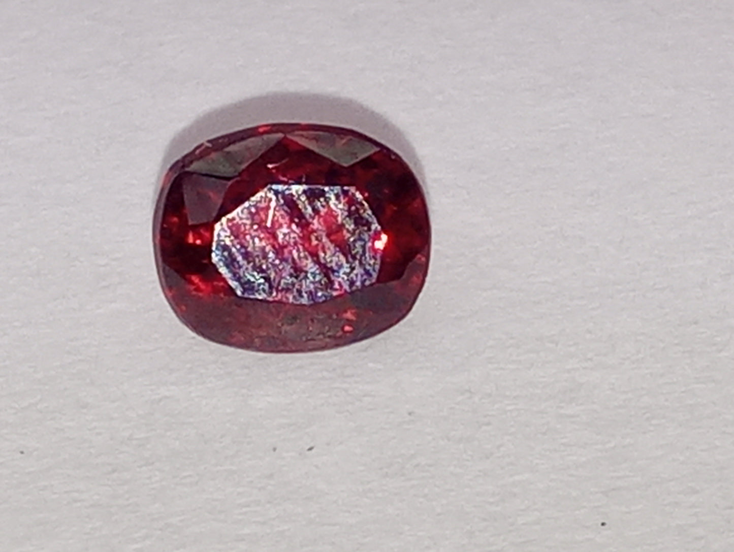 spinel gemstone Burmese, red, vivid, 5mmx4mm oval cut, .51ct