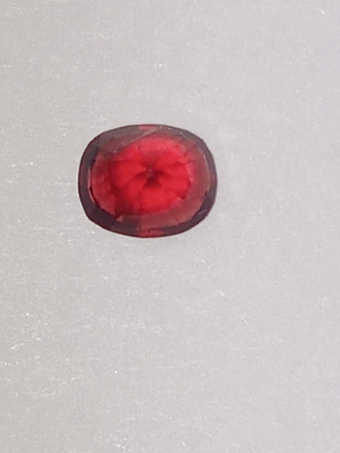 spinel gemstone Burmese, red, vivid, 5mmx4mm oval cut, .51ct