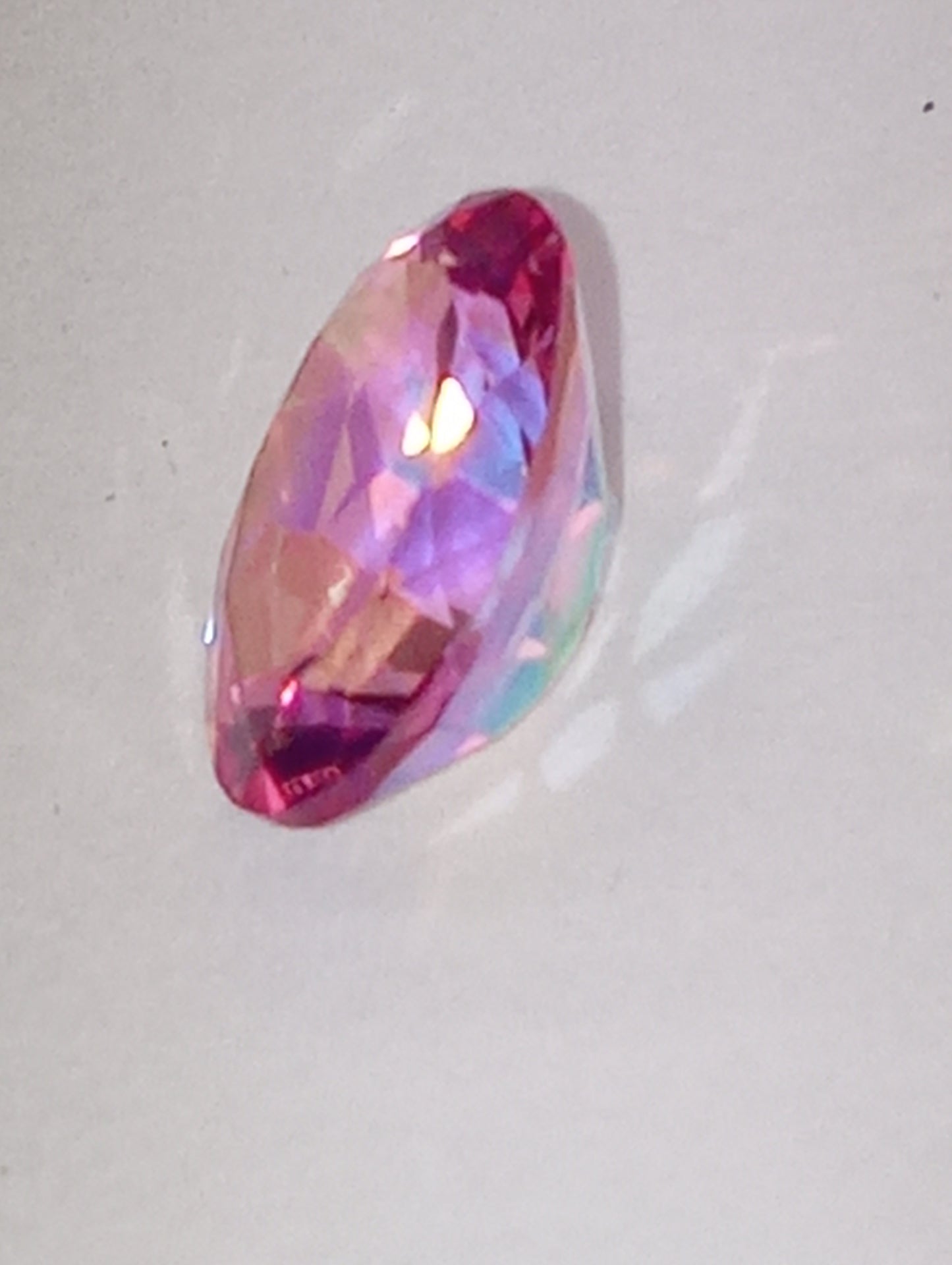 topaz gemstone mystic pure pink, 10mmx8mm oval shape, 2.50ct
