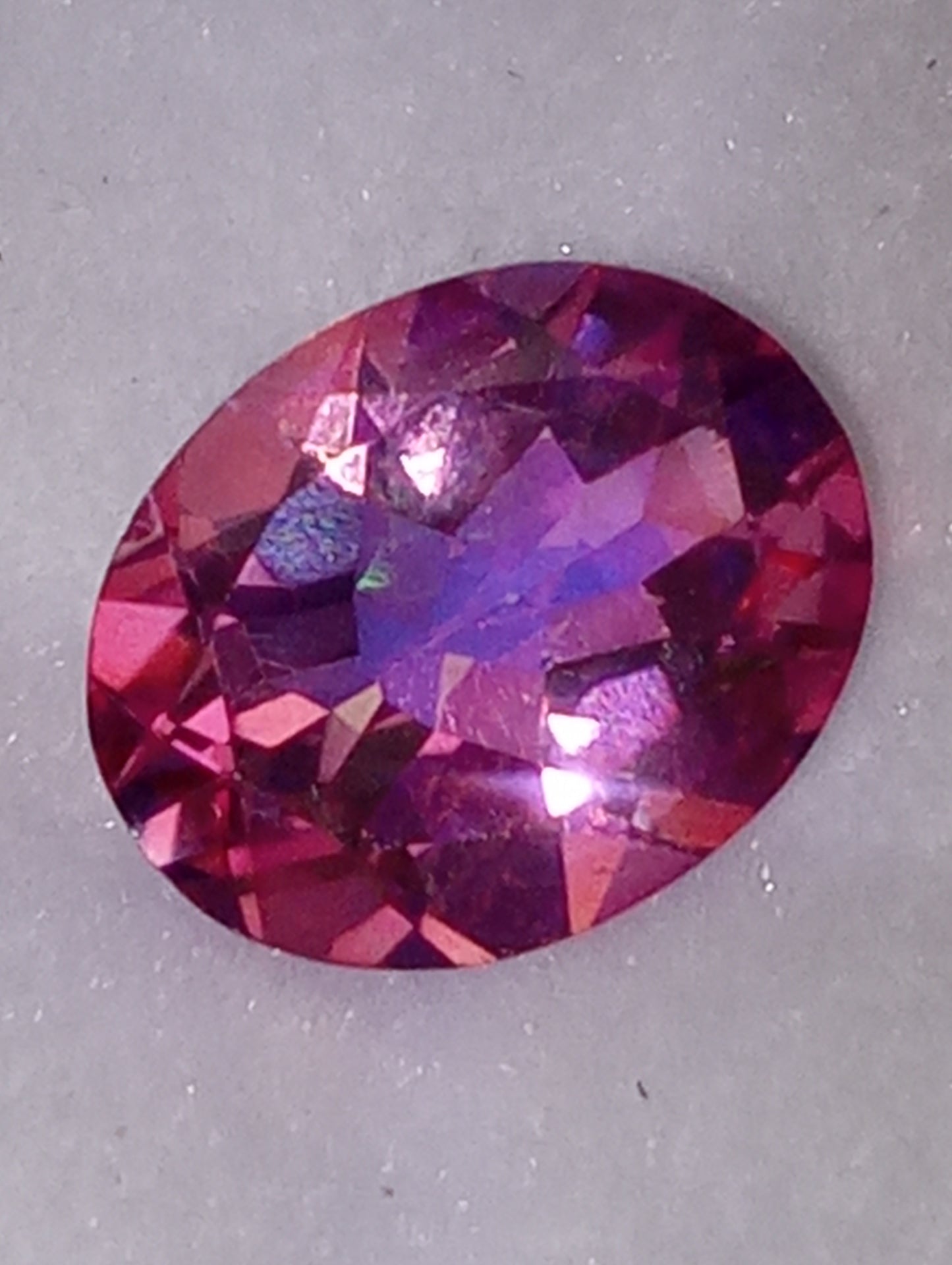 topaz gemstone mystic pure pink, 10mmx8mm oval shape, 2.50ct