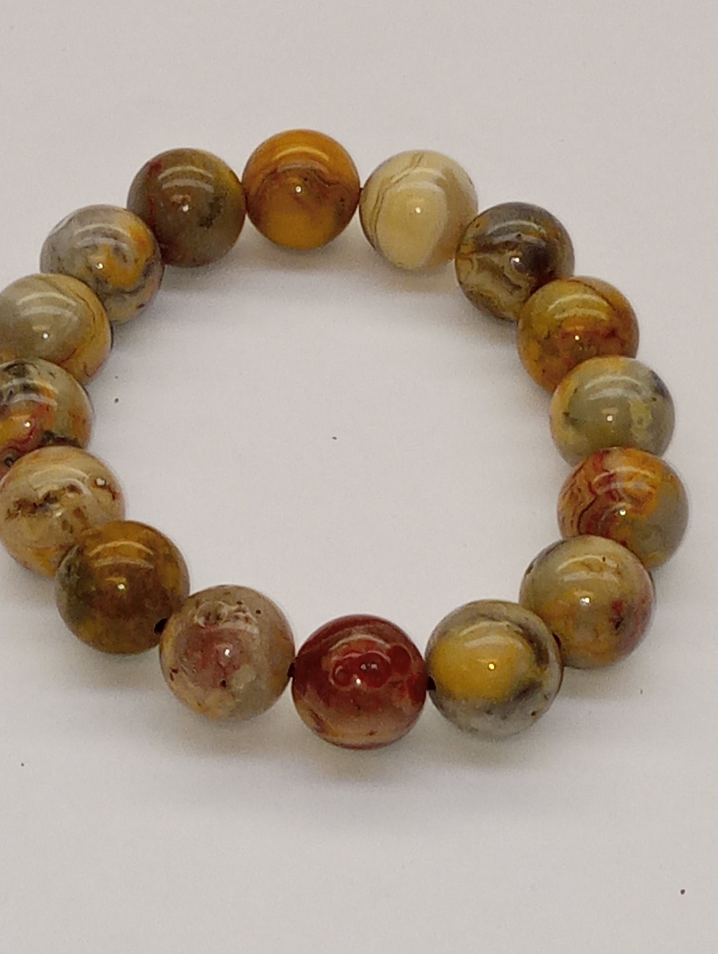 bracelet agate crazy lace beaded stretch, 40ct