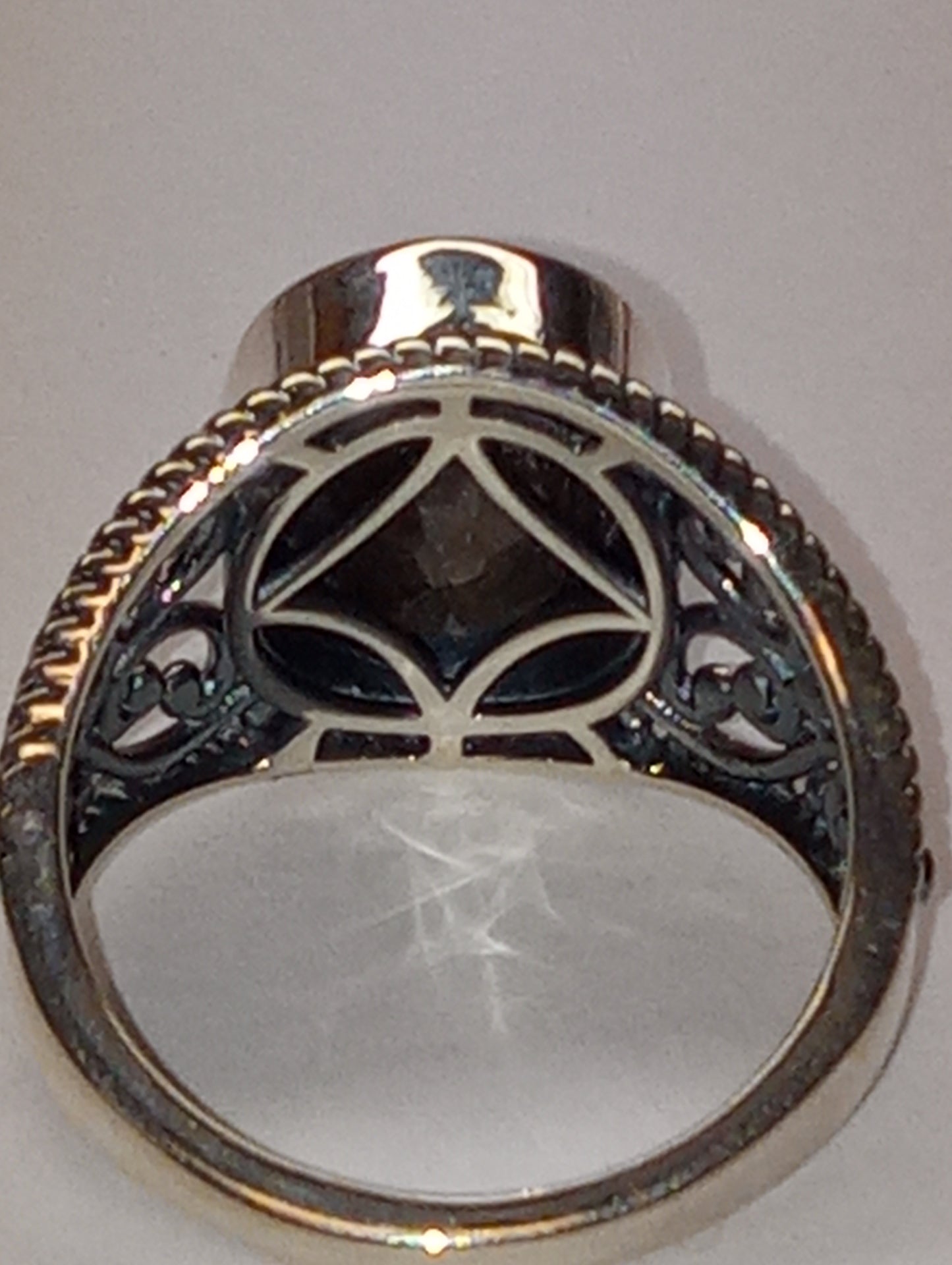 ring sapphire chocolate natural in sterling silver, size8, 8.00ctw