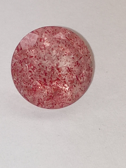 quartz gemstone cherry 10.75mm round cut