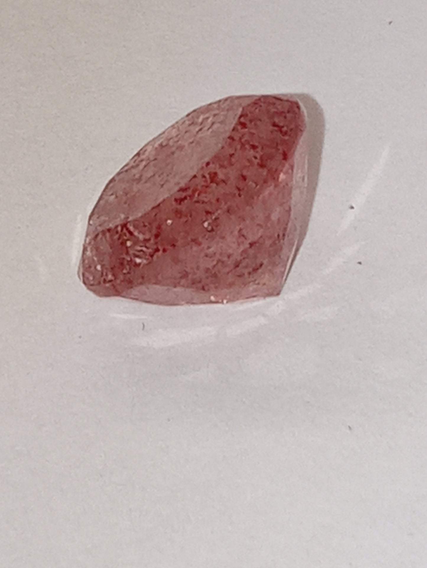 quartz gemstone cherry 10.75mm round cut