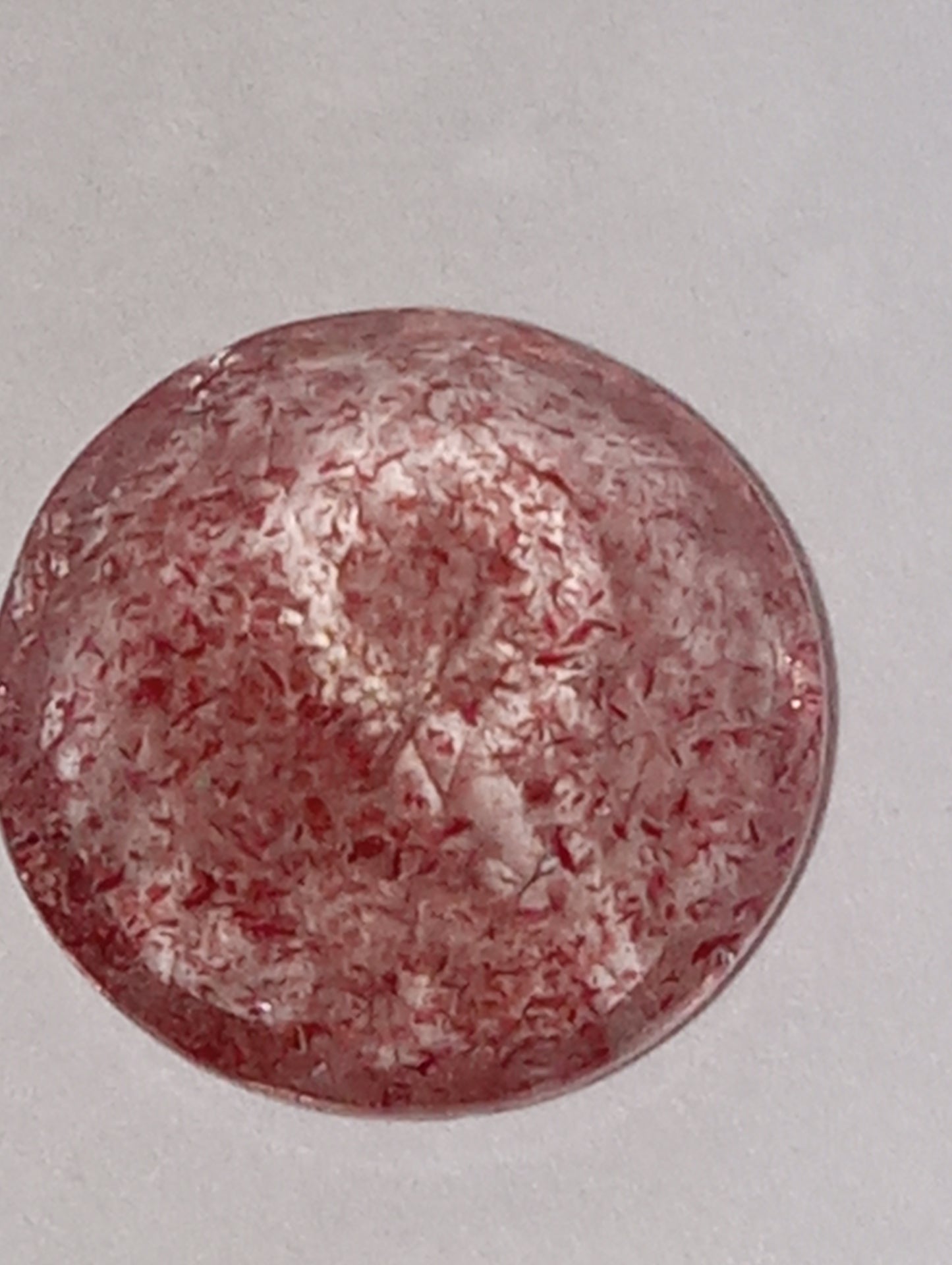 quartz gemstone cherry 10.75mm round cut