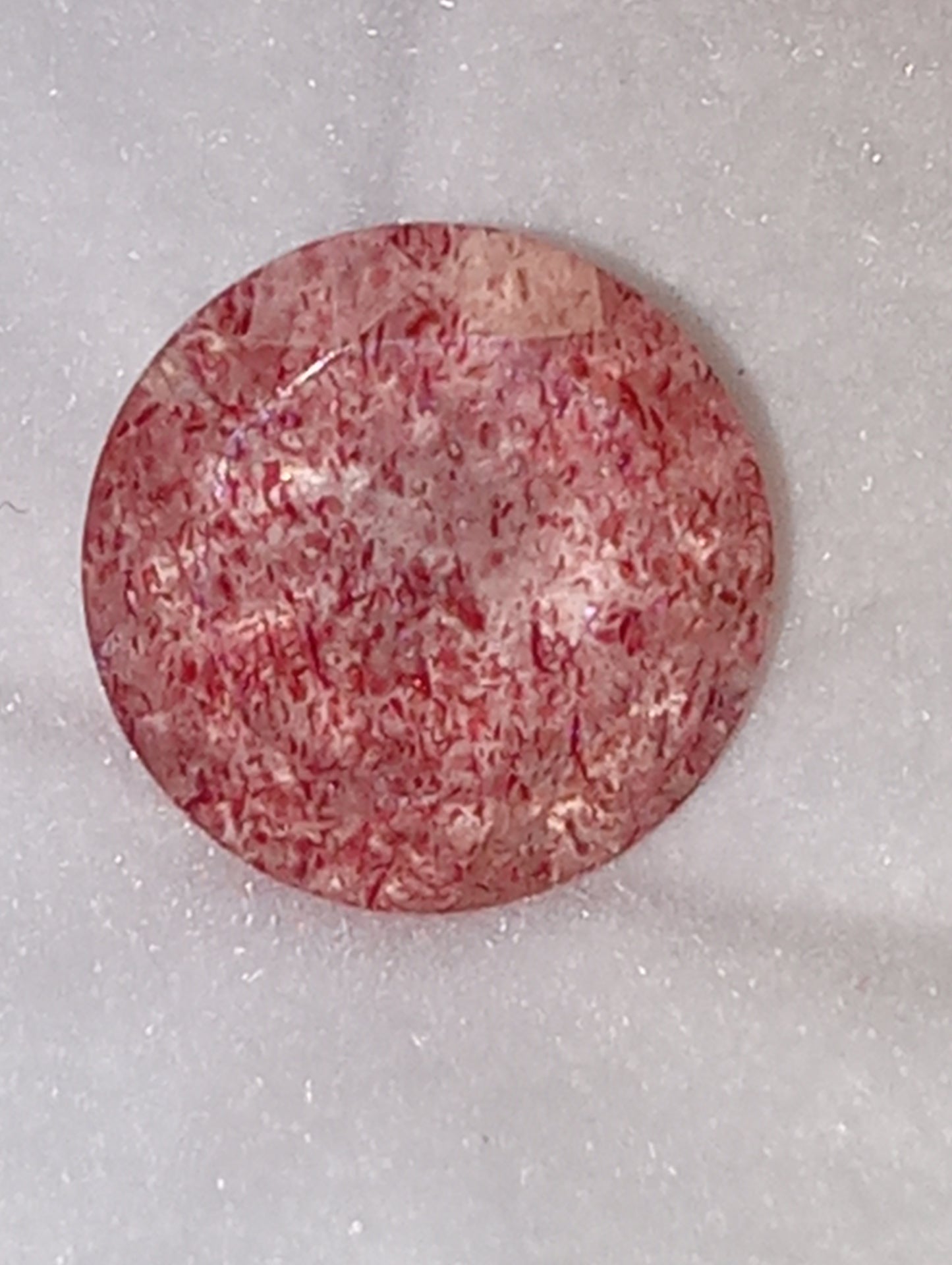 quartz gemstone cherry 10.75mm round cut