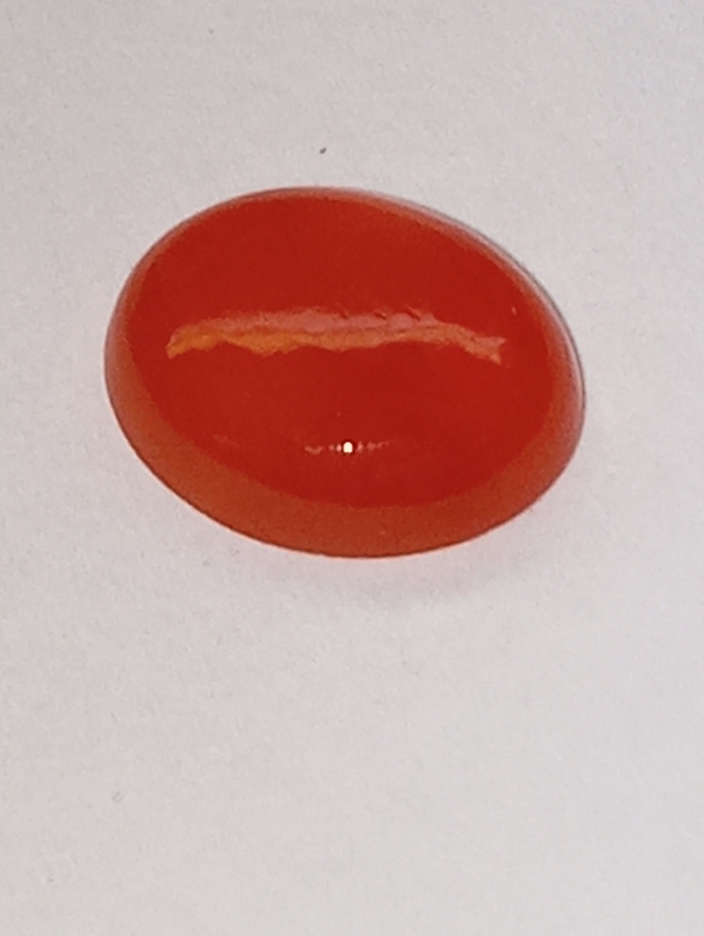 carnelian gemstone, 11mmx9mm oval cabachon
