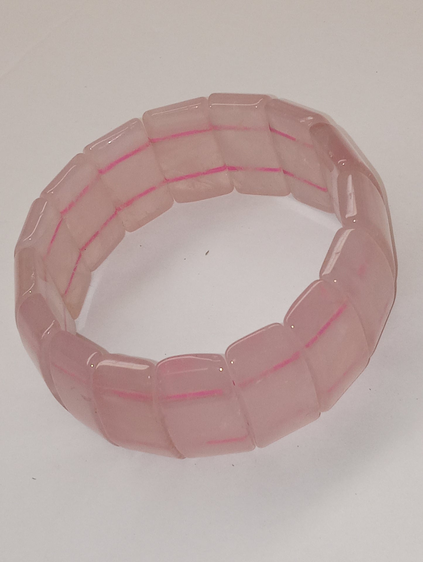 bracelet quartz rose Galilea section stretch 378ctw