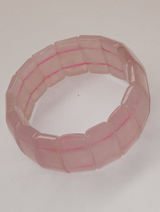 bracelet quartz rose Galilea section stretch 378ctw