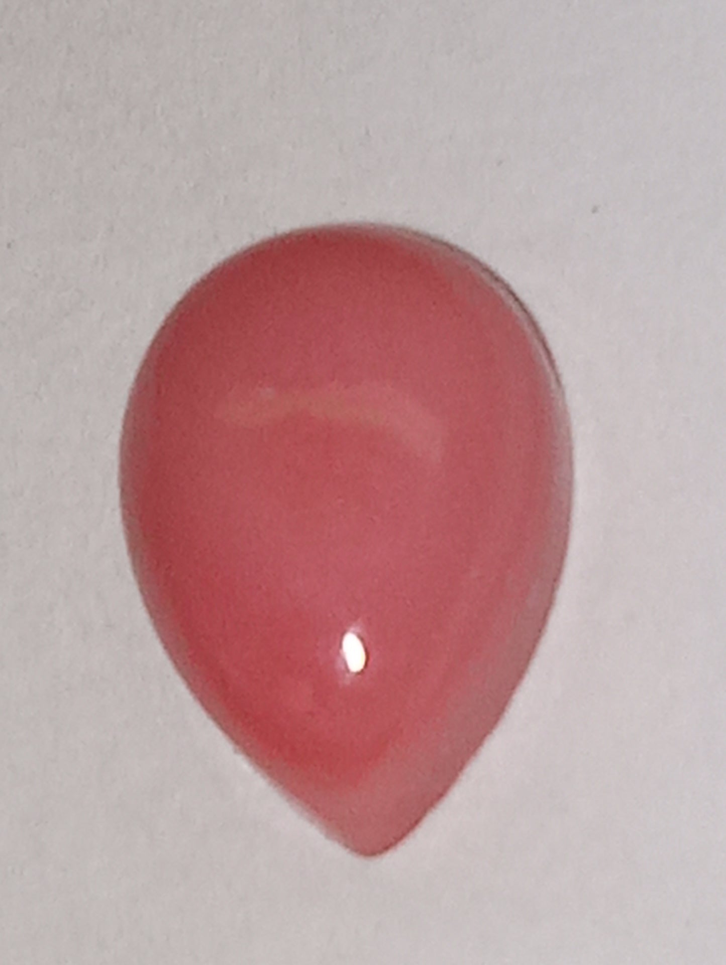 opal gemstone peach, Oregon, 10mmx7mm pear shape, 1.13ct