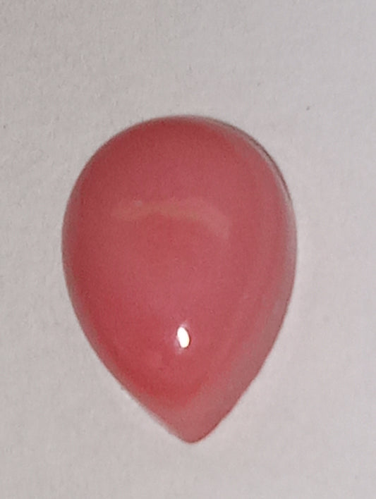 opal gemstone peach, Oregon, 10mmx7mm pear shape, 1.13ct