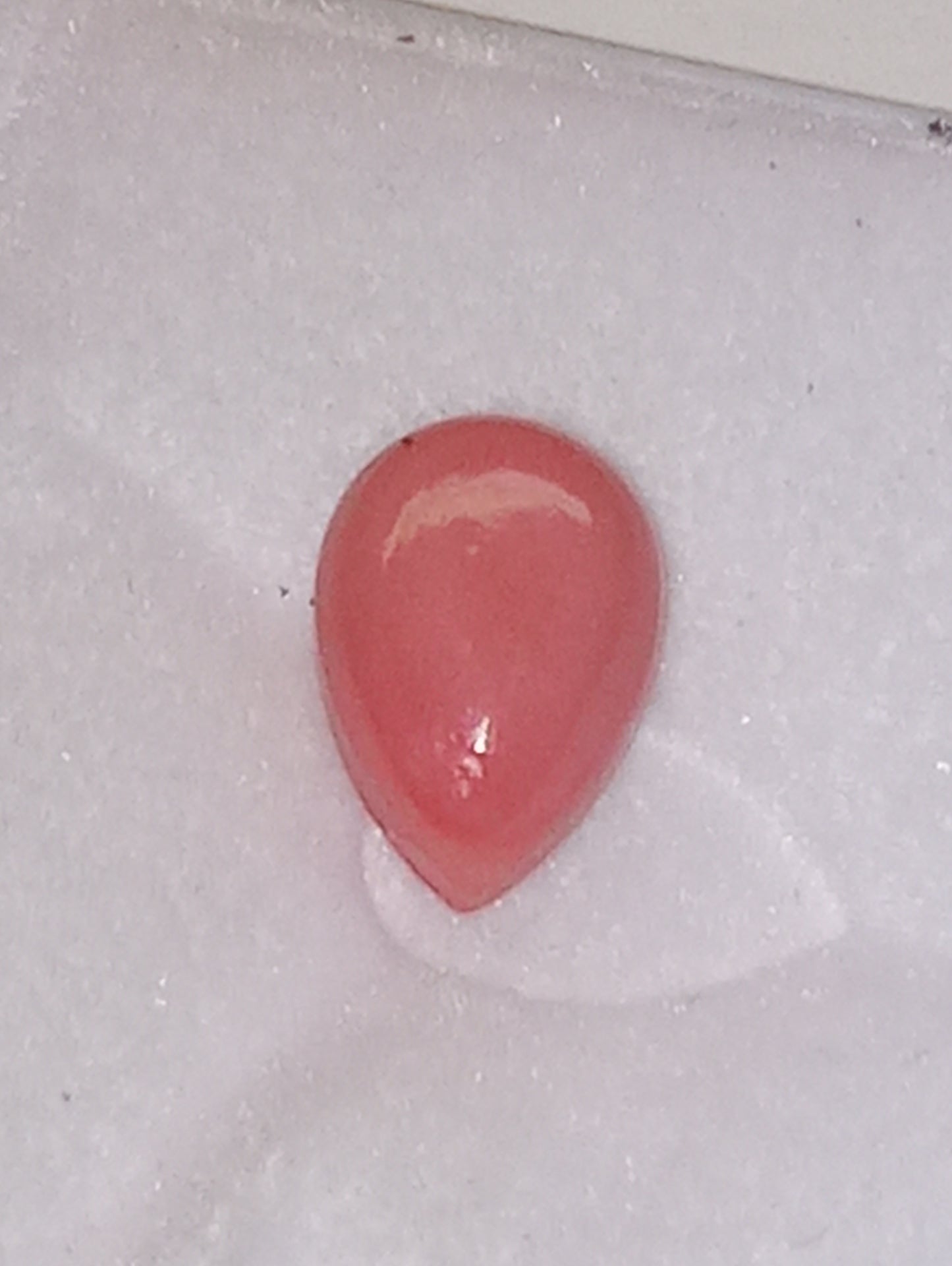 opal gemstone peach, Oregon, 10mmx7mm pear shape, 1.13ct