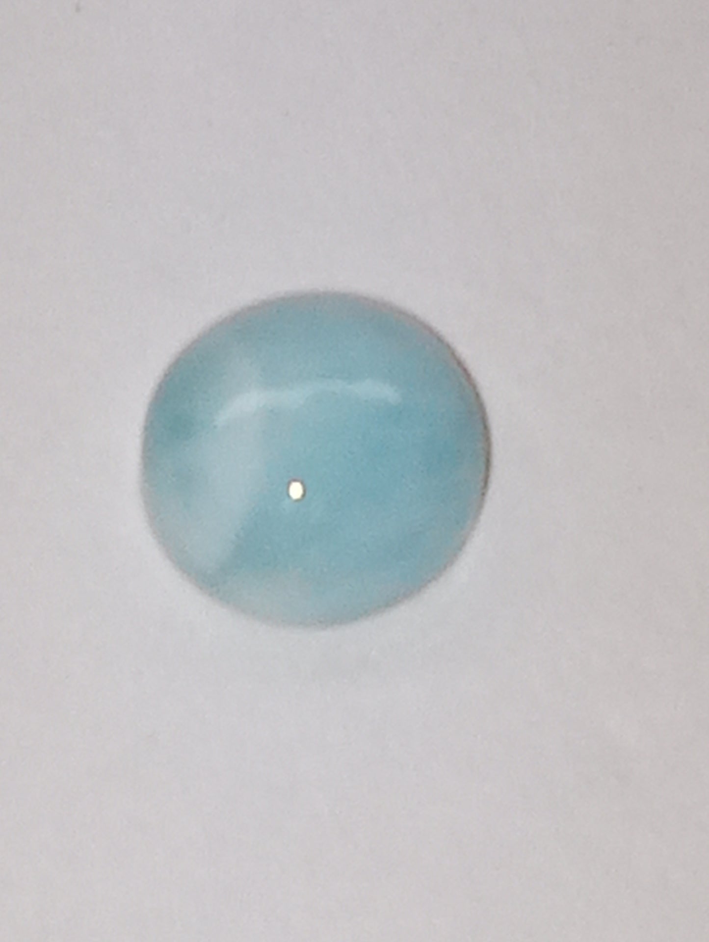 larimar gemstone, 7mm round 1.3ct