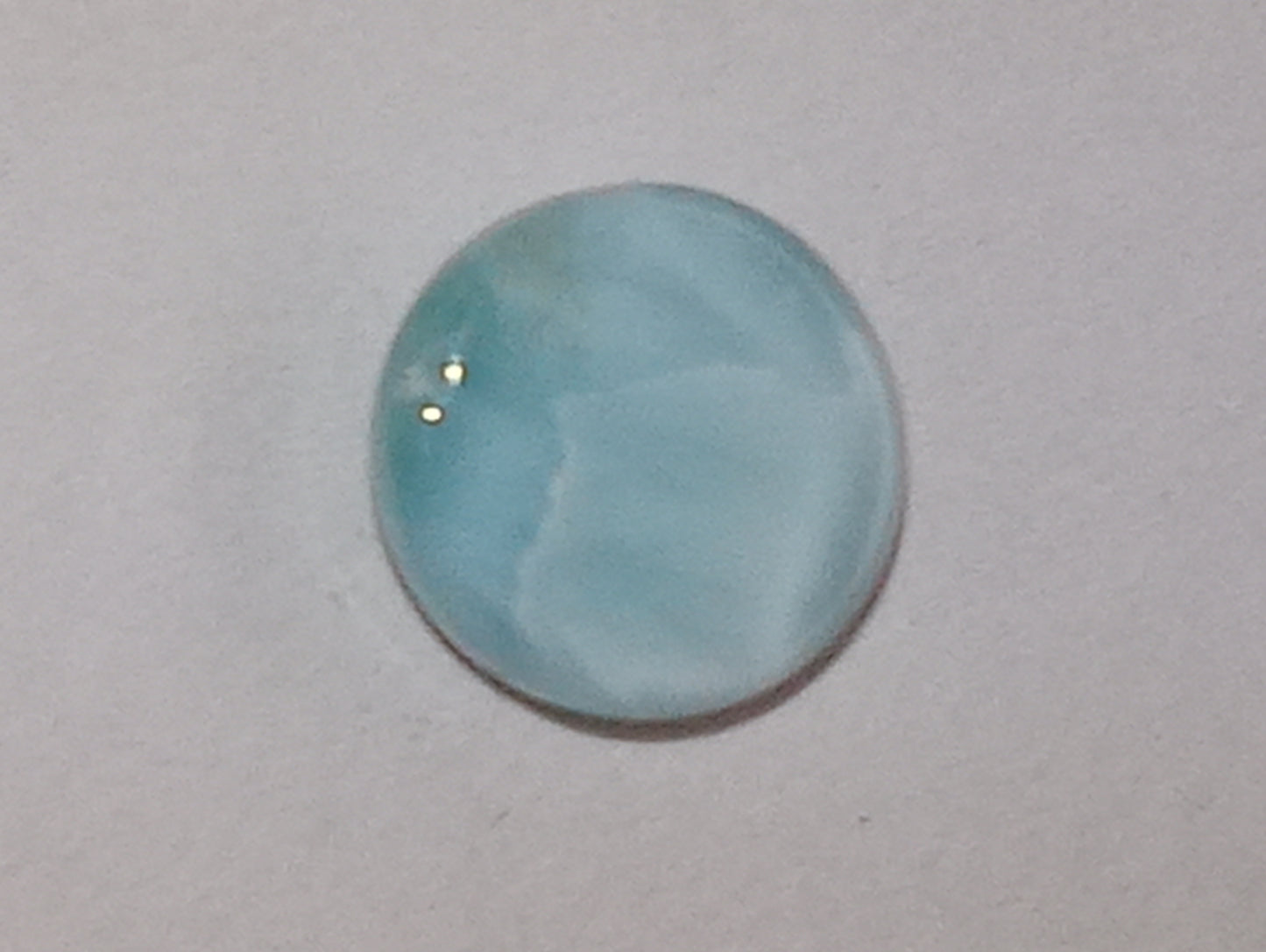 larimar gemstone, 7mm round 1.3ct