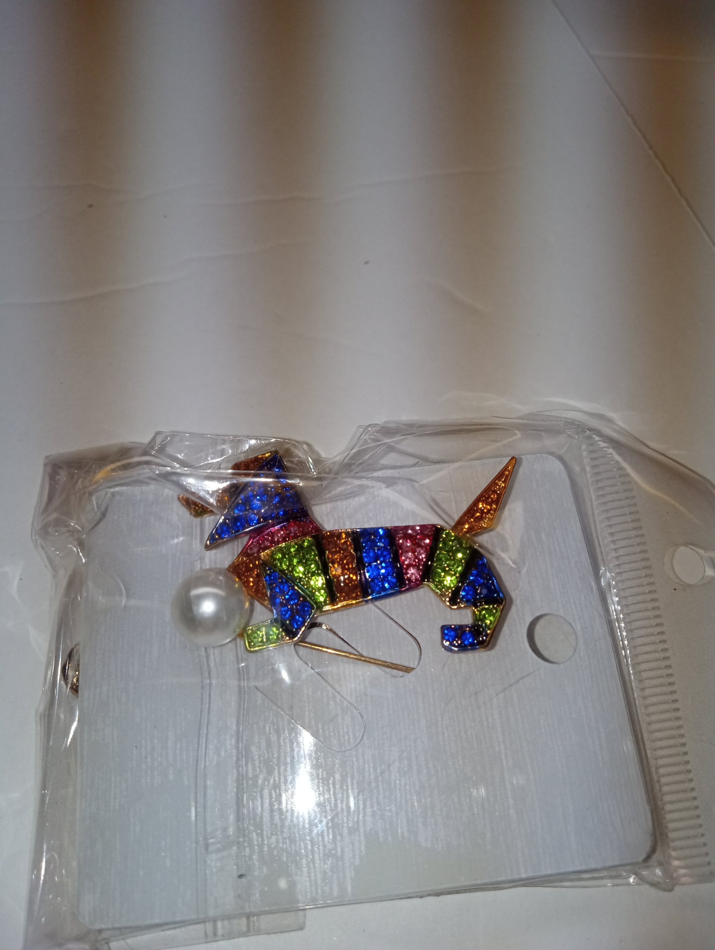brooches multi-gemstone, simulated pearl, enameled dog and butterfly in dualtone multi resin crystal