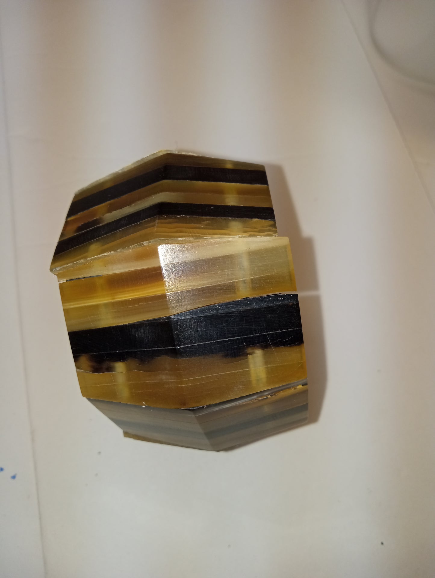 bracelet buffalo horn, pentagon shape stretch