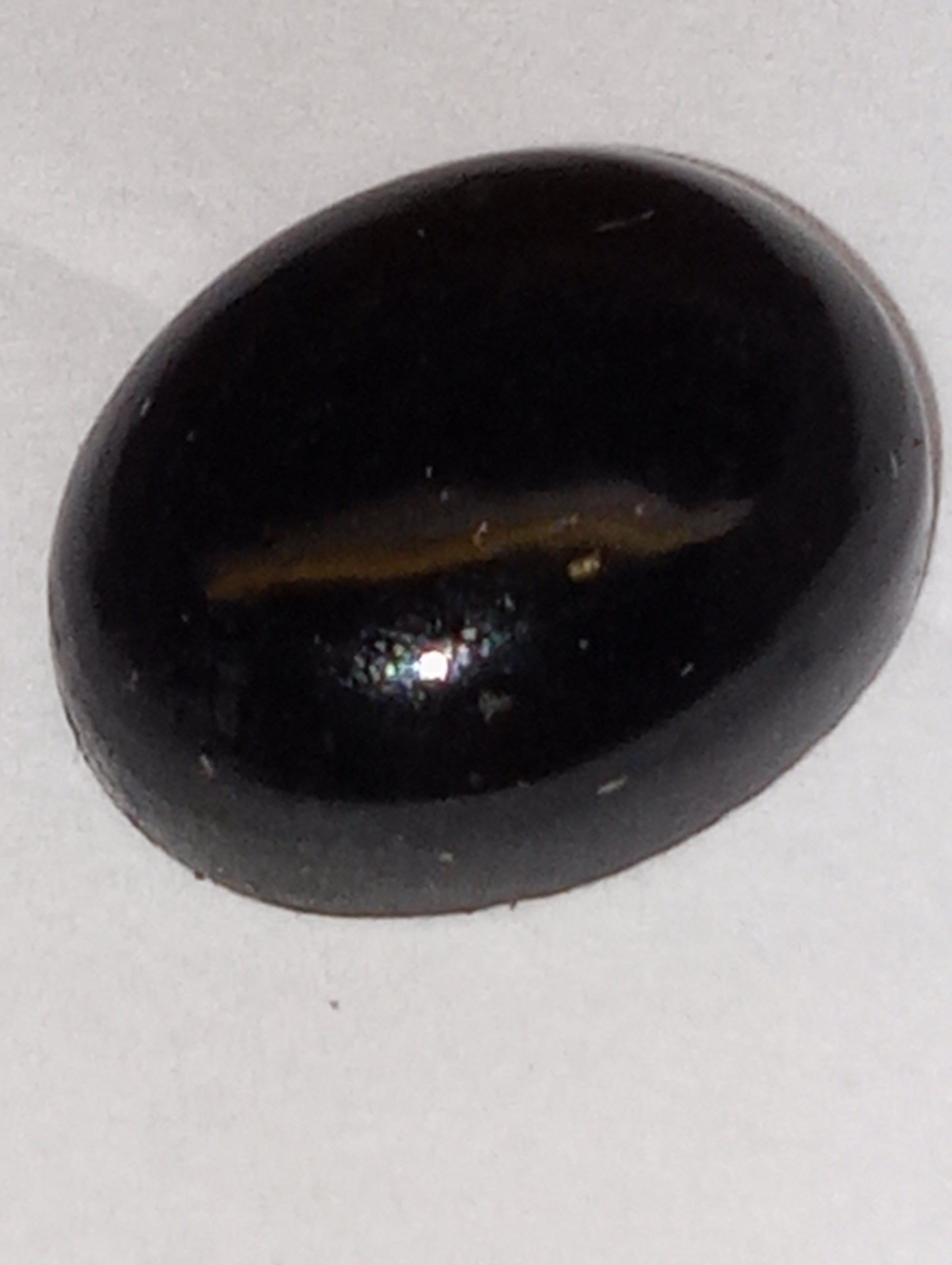 jade gemstone California black, 11mmx9mm oval, 3.48ct