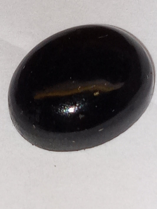 jade gemstone California black, 11mmx9mm oval, 3.48ct