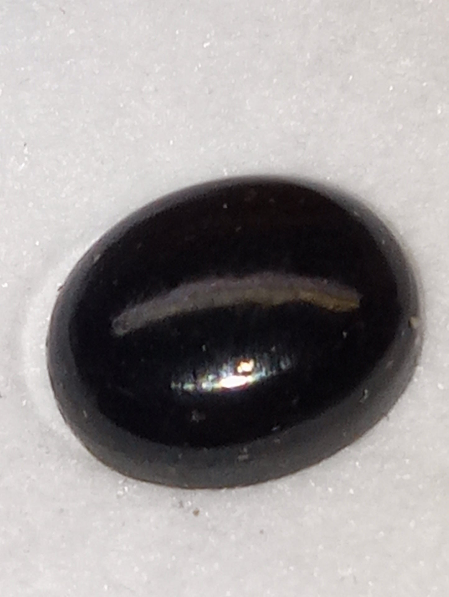 jade gemstone California black, 11mmx9mm oval, 3.48ct