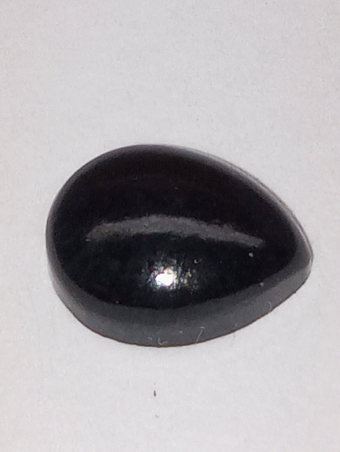jade gemstone California black, pear shape, 9mmx7mm,1.65ct