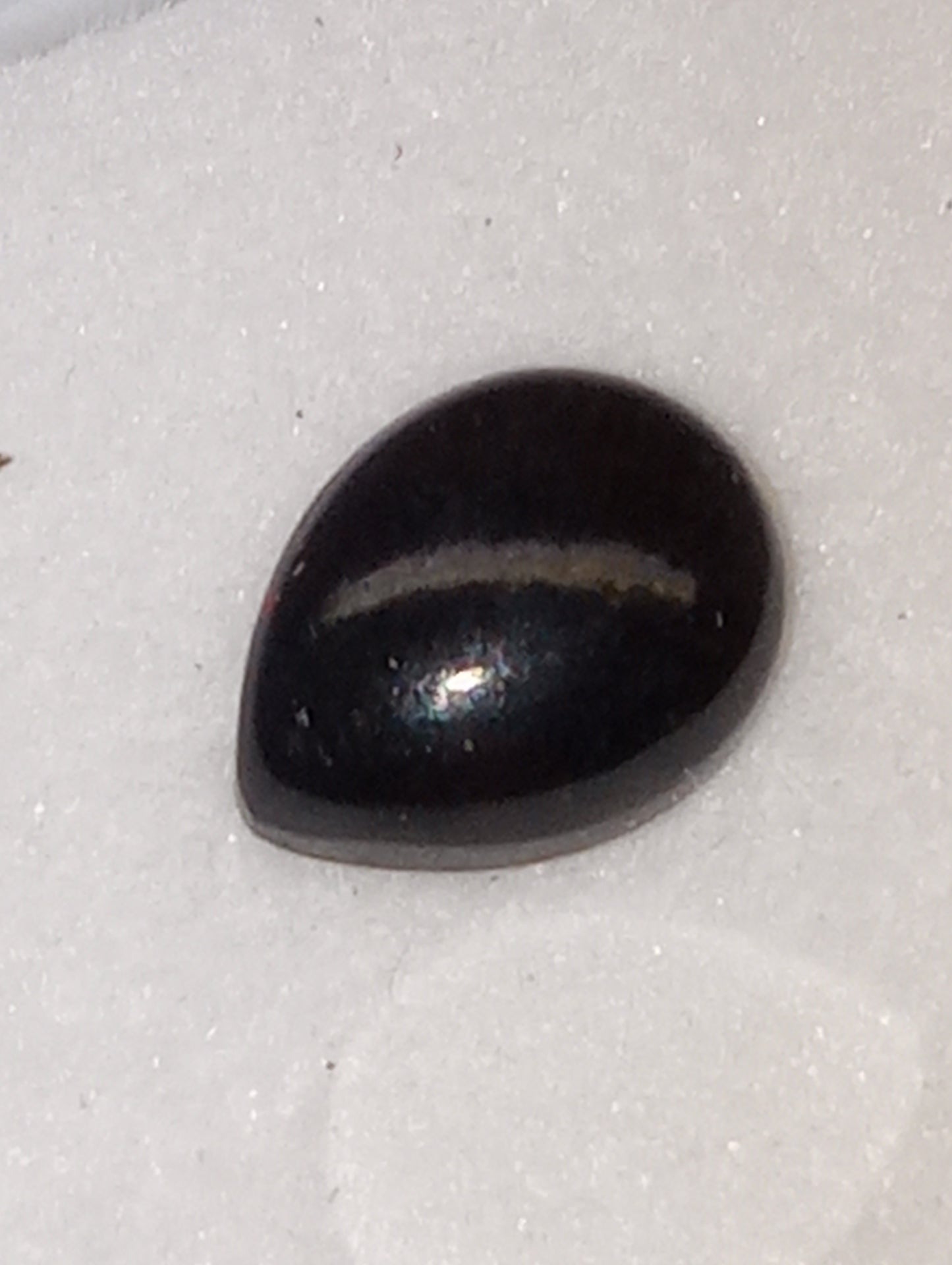 jade gemstone California black, pear shape, 9mmx7mm,1.65ct