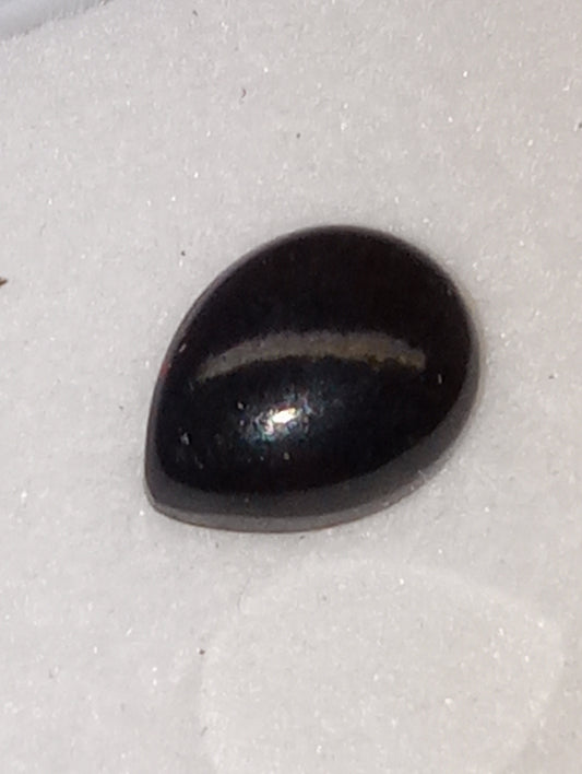 jade gemstone California black, pear shape, 9mmx7mm,1.65ct