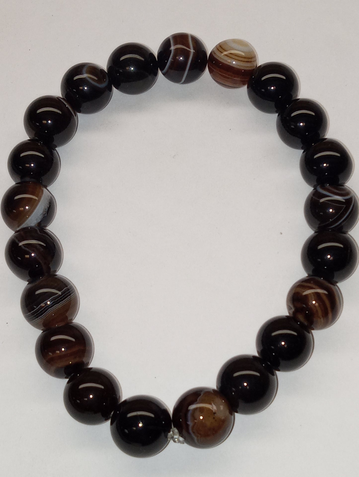 bracelet agate brown stretch, 151cts