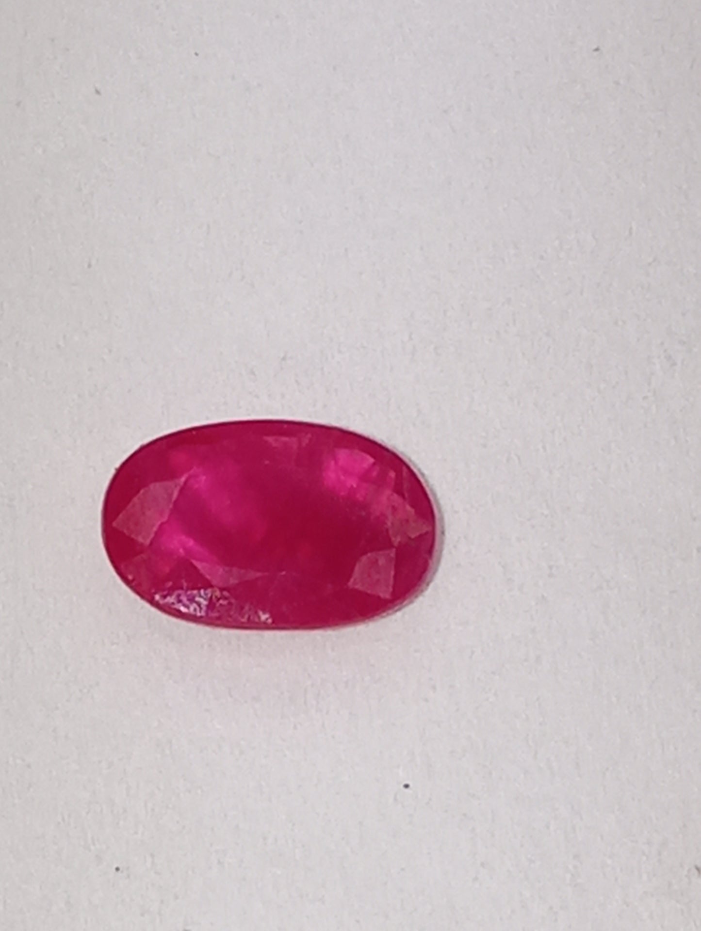 ruby gemstone Burma, 6mmx4mm oval cut, .53ct