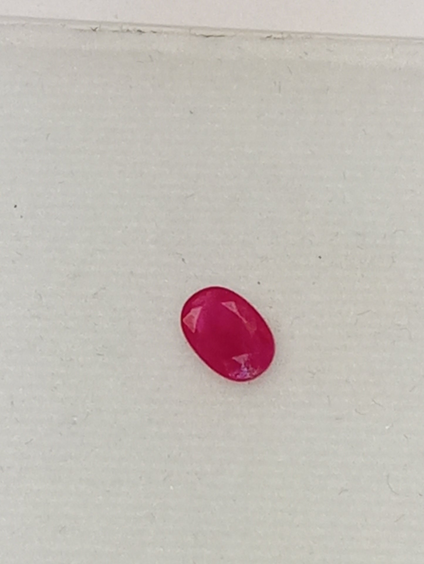 ruby gemstone Burma, 6mmx4mm oval cut, .53ct