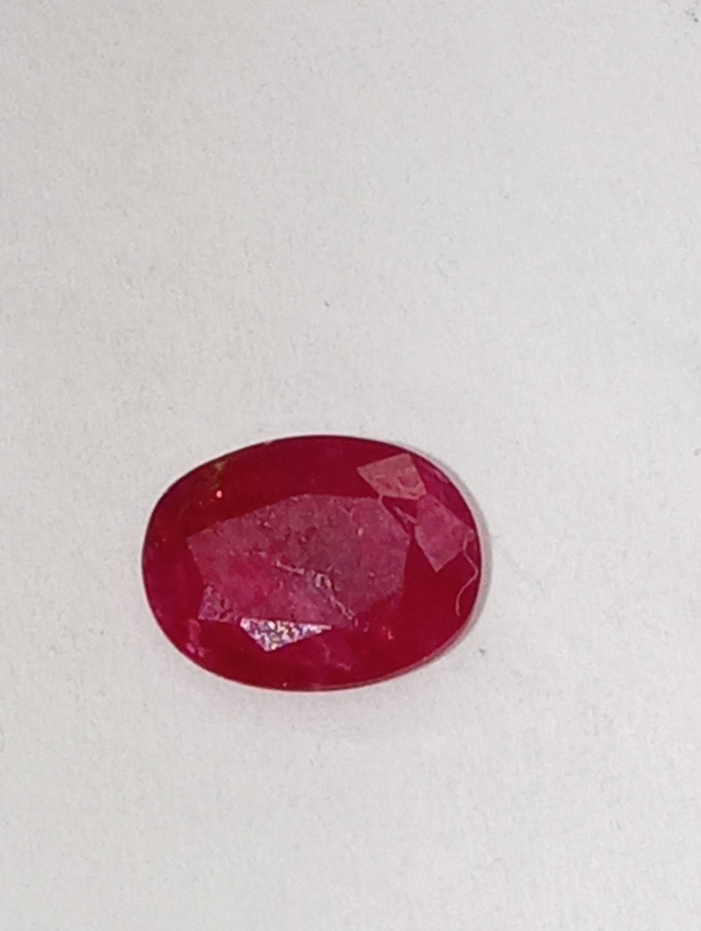ruby gemstone Burma, 6mmx4mm oval cut, .53ct