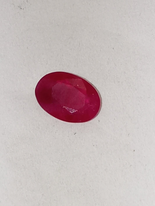 ruby gemstone Burma,6mmx4mm oval cut, .52ct