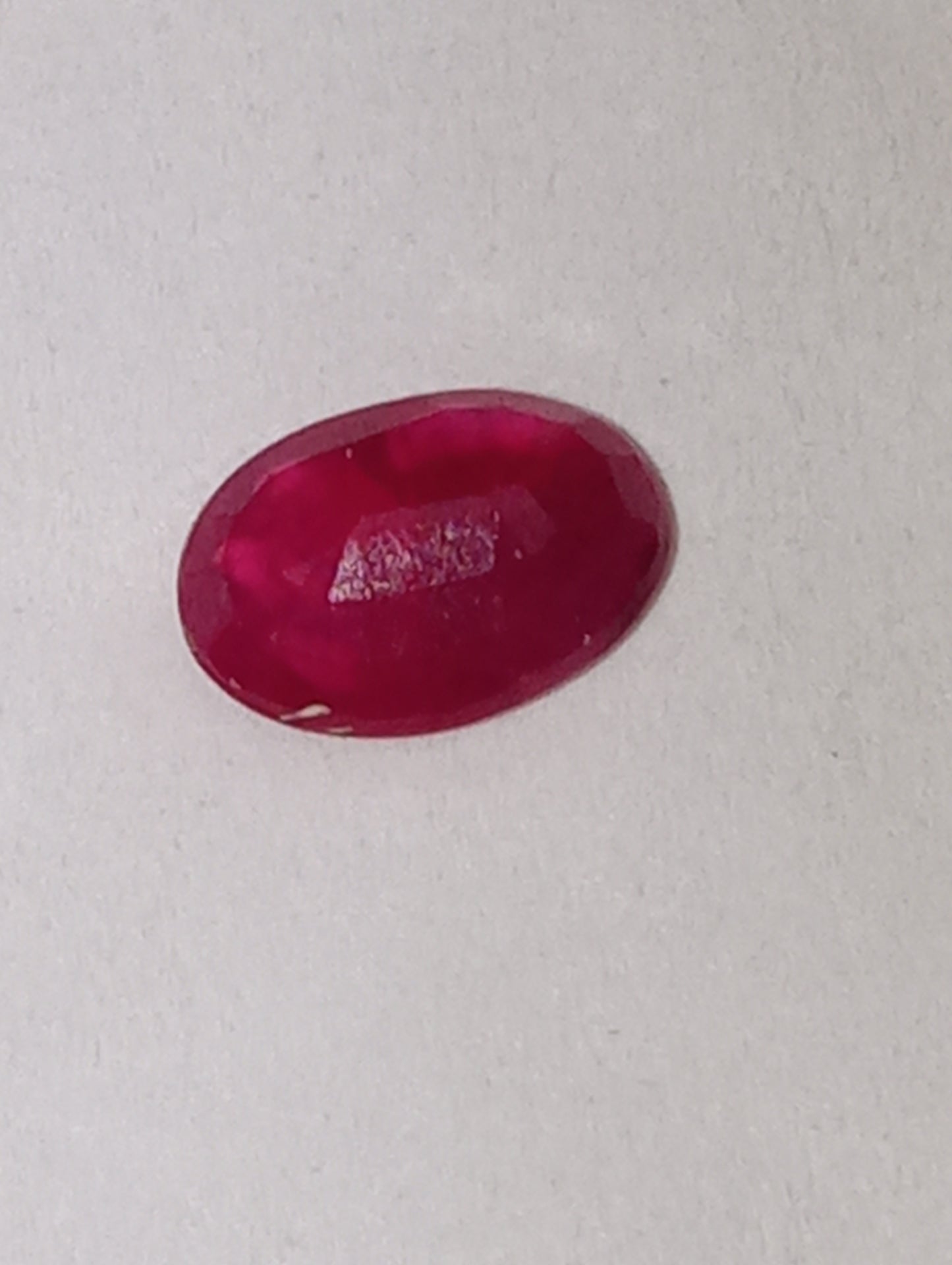 ruby gemstone Burma,6mmx4mm oval cut, .52ct