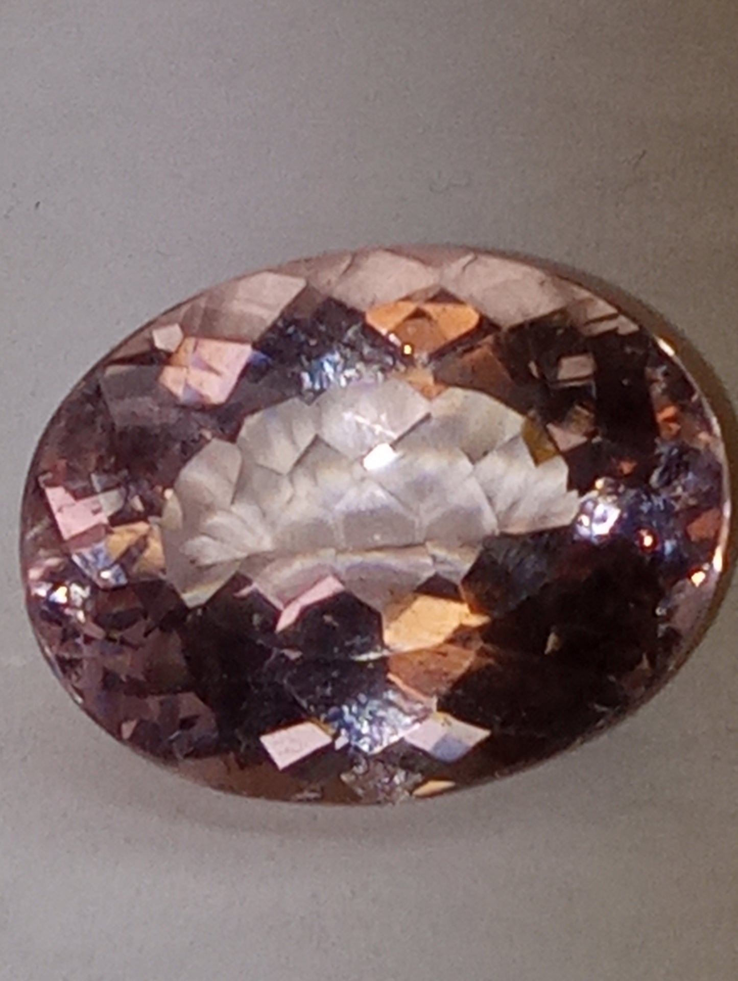 morganite gemstone pink, 19mmx15mm oval cut, 14.23ct