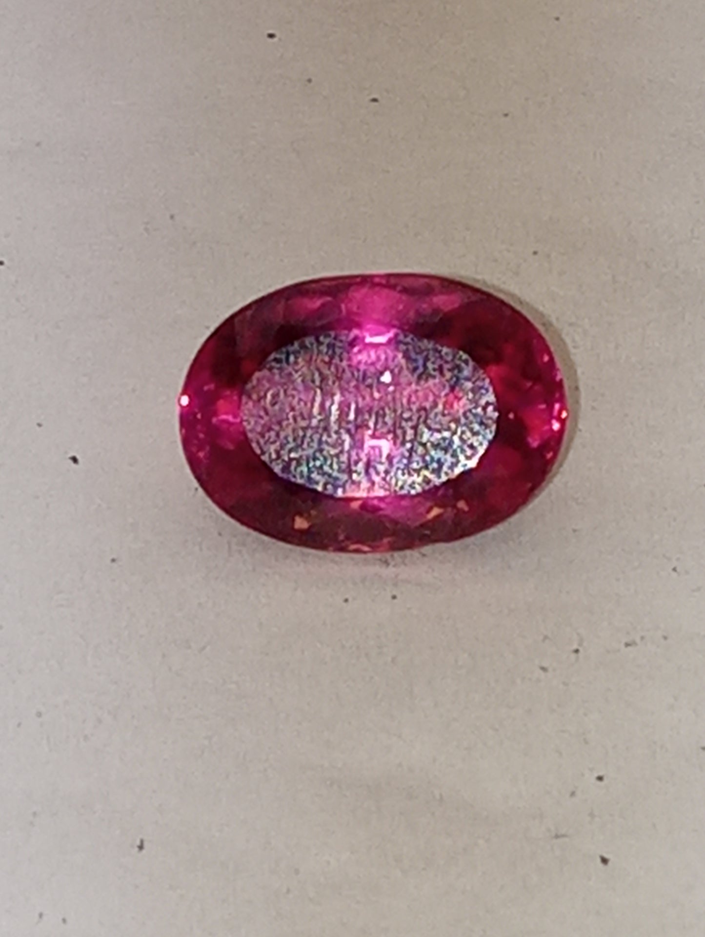 tourmaline gemstone neon hot pink, 11mmx8mm oval cut, 3.22ct
