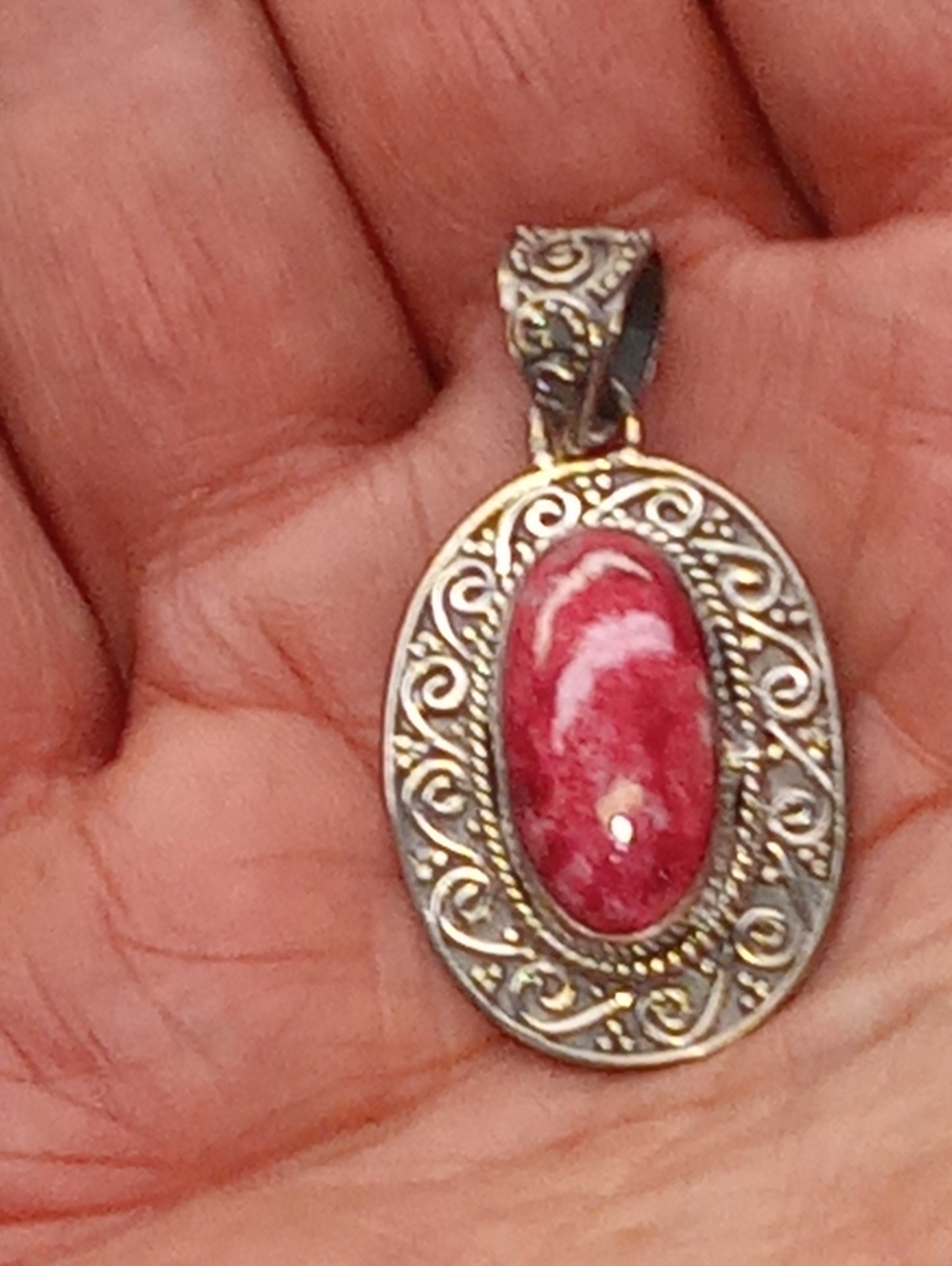 pendant thulite Bali Legacy, in sterling silver 12ctw