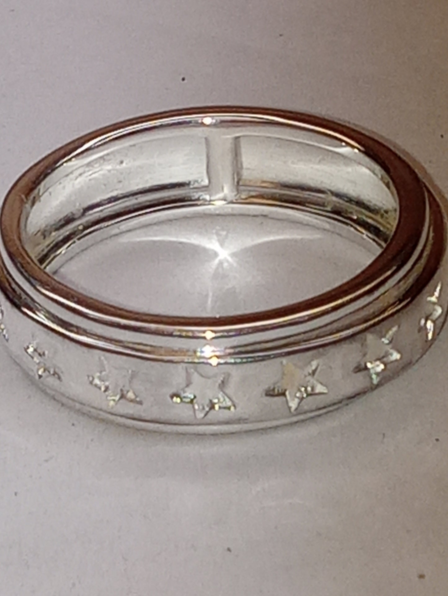 ring sterling silver spinner band , stars, size 7, 6.2g