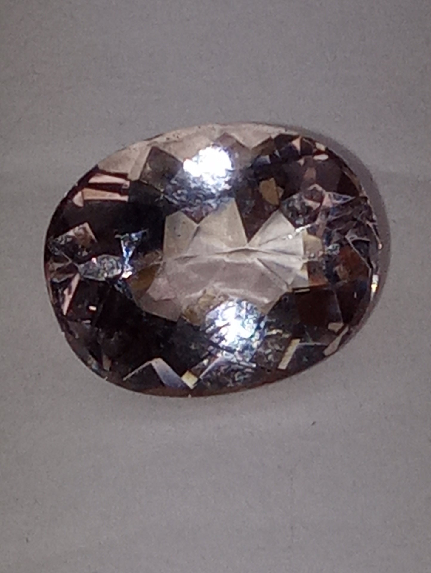 morganite gemstone 10mmx8mm oval cut, 2.10ct