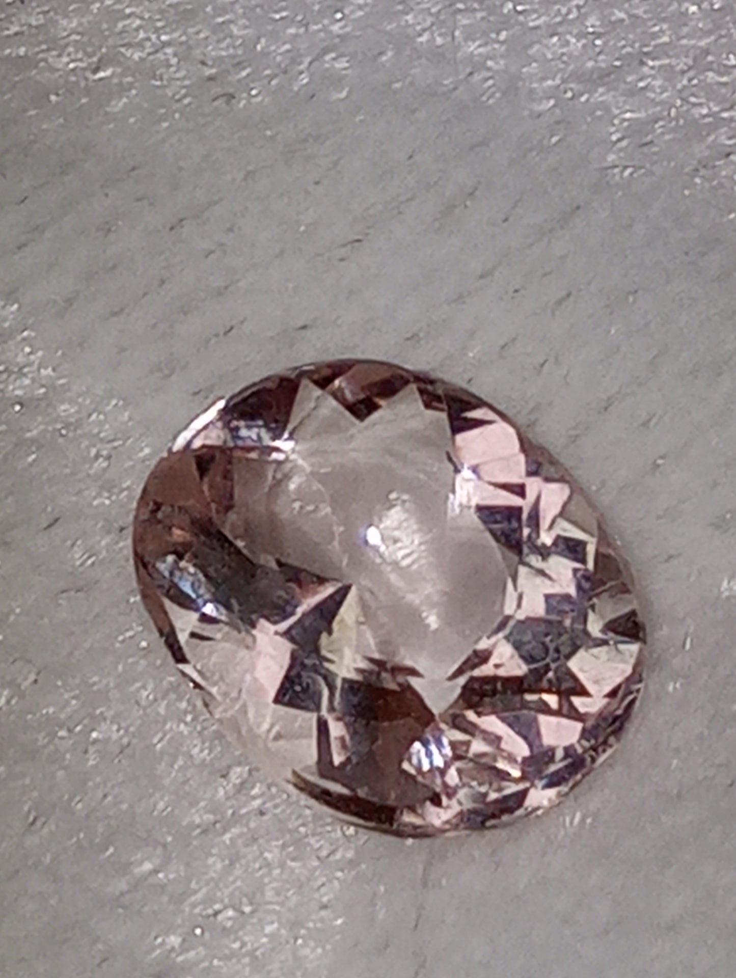 morganite gemstone 10mmx8mm oval cut, 2.10ct